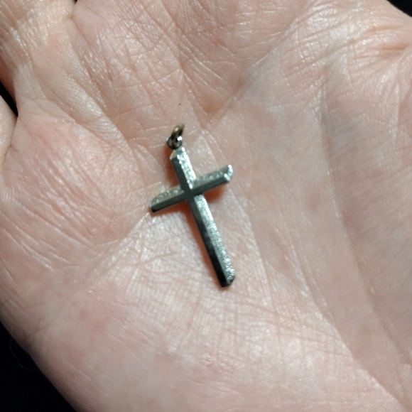 Silver and Gold Cross Pendant Set - Picture 5 of 7